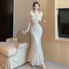 High-end Elegant Ruffle Sequined Slim Dress Dress Women