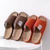 Fashion Breathable Flax Slippers Women Men Indoor Mute Slipper Anti-slip Lovers House Floor Shoes Soft Ladies Summer Home Slides