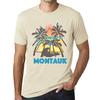Men’s Vintage Tee Shirt Graphic T Shirt Summer Triangle Montauk Natural