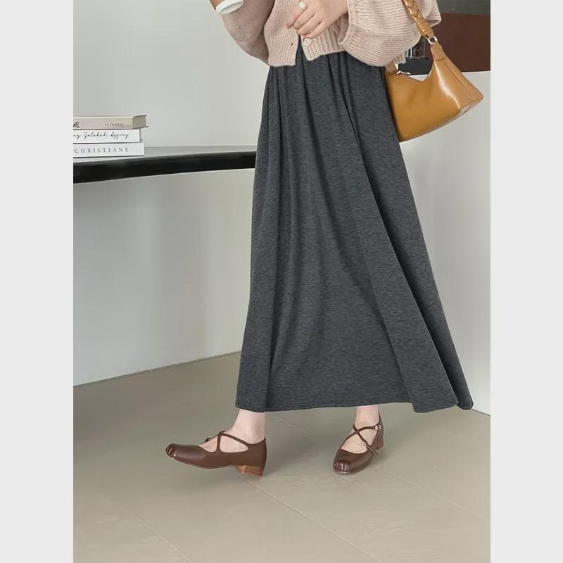 Taochuan High-Waisted 2024 Autumn Drape Skirt for Women - Slim Fit, Hip-Covering, Long Style (YL660)