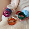 8 Colors Acrylic Bangles Irregular Wide Bangle Bracelets Vintage Bohemian Bangles Women