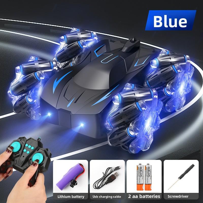 2.4GHZ Wireless Remote Control Double-sided Stunt Vehicle, Flip and Drift Four-wheel Drive Dump Truck, Children's Toy Vehicle