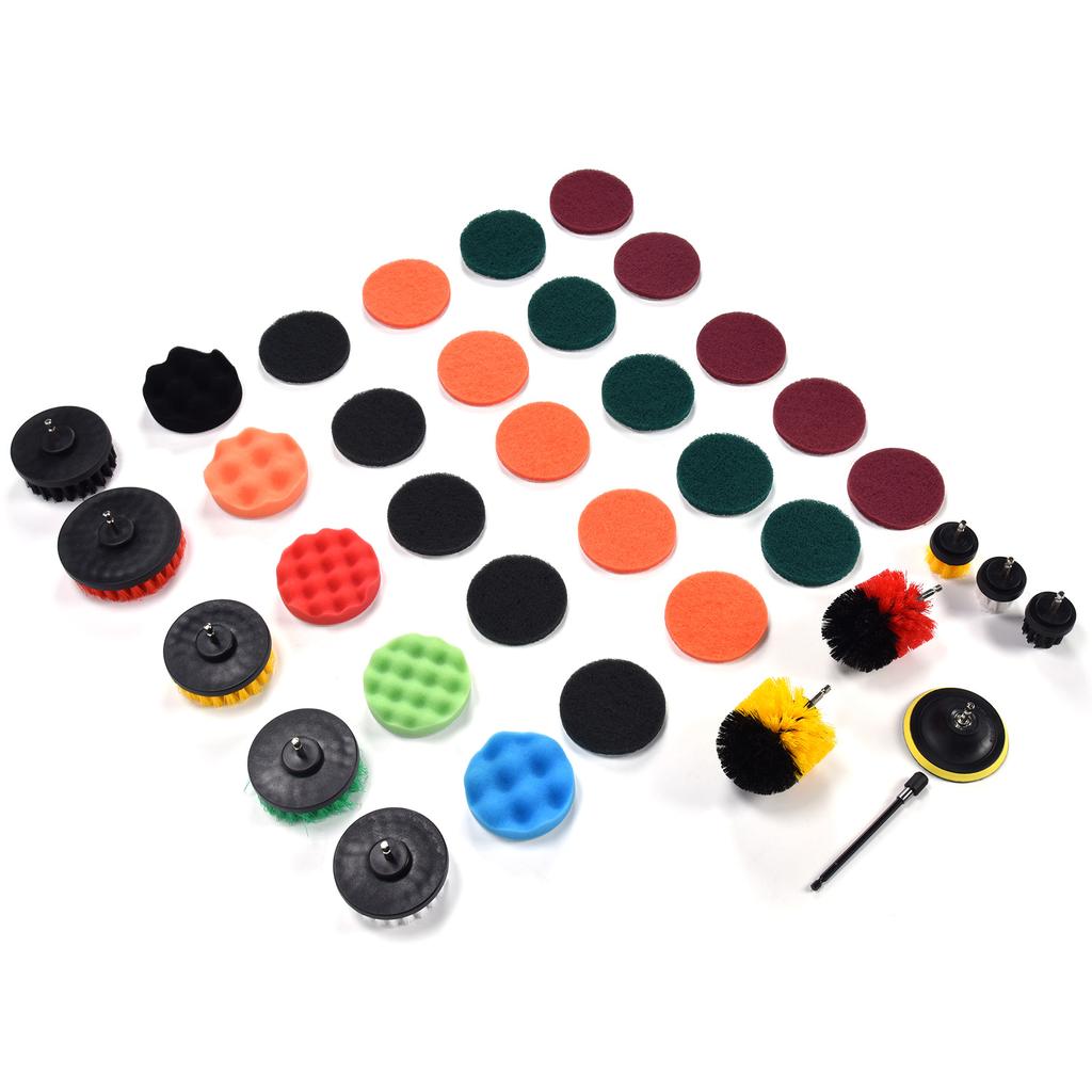 37 шт. набор насадок для дрели, щетки для чистки и губки, щетка для полировки для дома