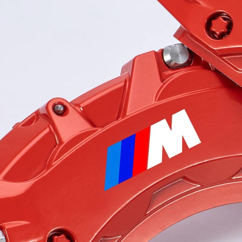 6PCS Car Brake Caliper Sticker Heat Resistant 3D Sticker Decal For BMW M4 M8 5 Series E39 E60 E61 F10 F11 F07 G30 G31 G15 Z4 E89