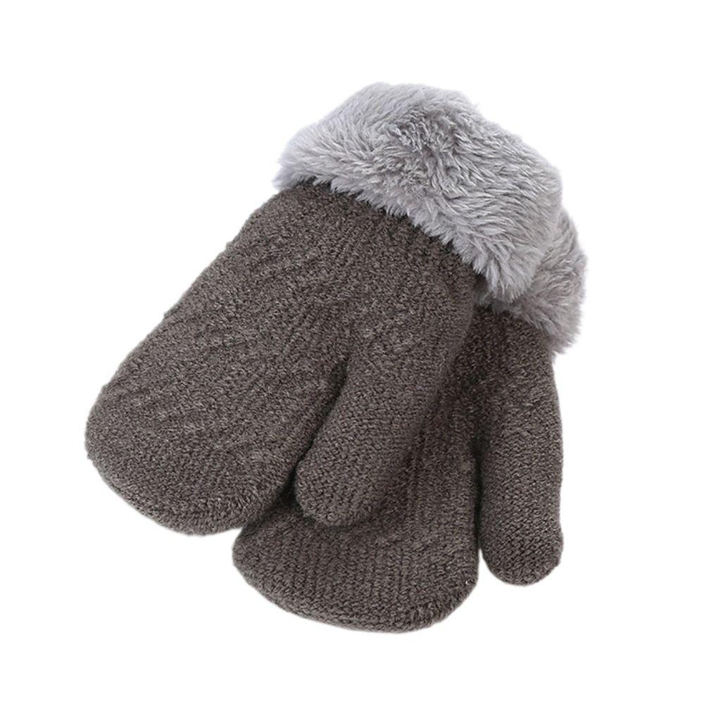 Thick Kids Gloves Plus Velvet Baby Gloves Keep Finger Warm Warm Mittens  Baby Kids