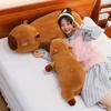 Party Model Kapibara Throw Pillow Capybara Doll Bed Long Pillow Plush Toy Large Doll Sleeping Doll