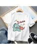 T-Shirts Hangyodon Tee Shirt Kawaii Green Fish Casual Clothes Anime Cute Pattern Tops Short Sleeve