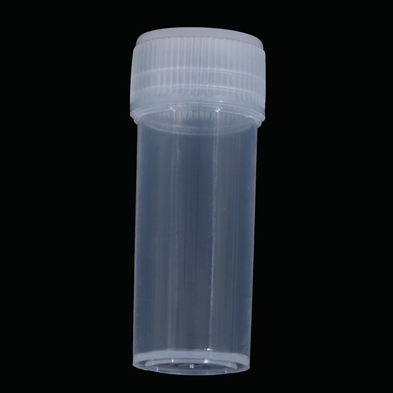 10Pcs 5Ml Plastic Test Tubes Vials Sample Container With Cap For Chemistry