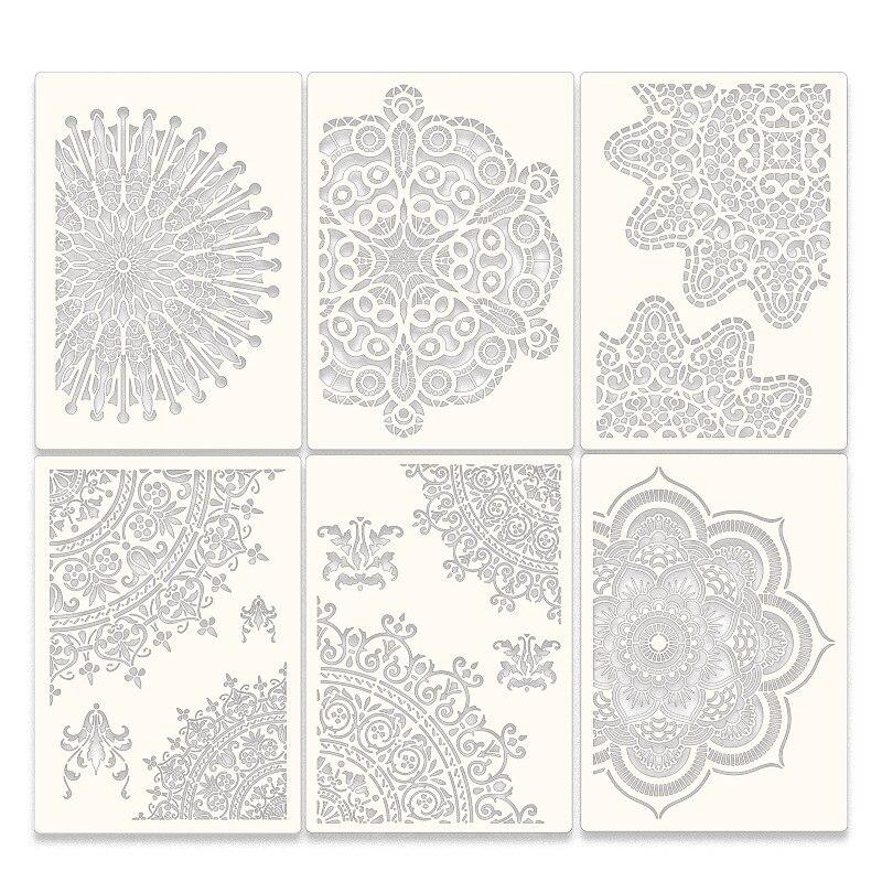A4 Delicate Hollow Mandala Stencil Spray/hand Painting Template DIY Wall Window Scrapbooking Album Decoration Art Painting