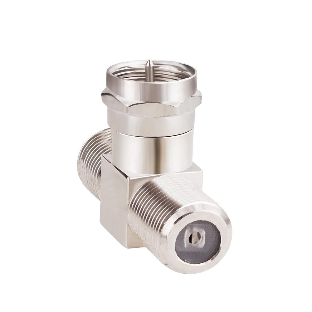 4PC F-Type Coax Cable Splitter Combiner Adapter 3 Way Connector RG6 for TV Video