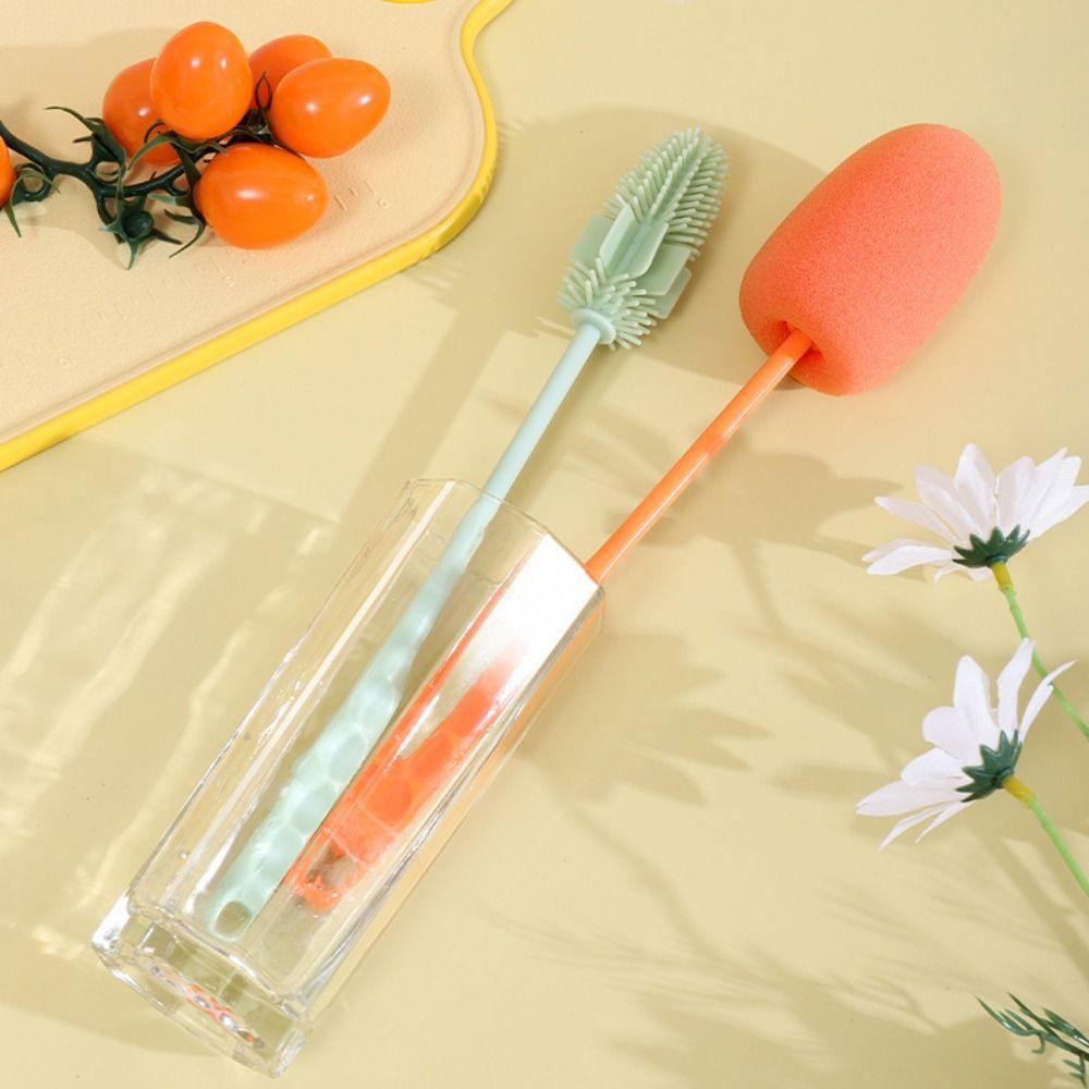 Portable Cup Brush Long Handle Bottle Brush New Sponge Brushes