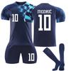 2223 Luka Modrić Away Football Jerseys Shorts Socks Set New Season Shorts Socks Adult Sizes Outfits