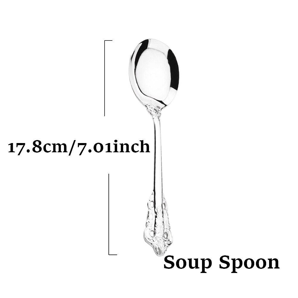 Gold Dinnerware Vintage Tableware 18/10 Silverware Stainless Steel Flatware Dinner Knife Fork Spoon Wedding Xmas Western Cutlery