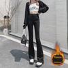 Women's High Waist Plush Flared Jeans - Winter Slim Fit Mopping Pants