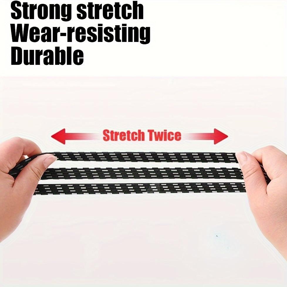 1pcs Bike Bungee Cords, 3-in-1 Heavy Duty Adjustable Long Bungee Straps With Hooks, Elastic Rubber Flat Bungee Cords Rope With Plastic Hooks