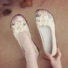 2025 First Layer Cowhide Casual Flat-soled Women's Shoes Ethnic Style Flower Leather Women's Single Shoes