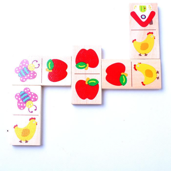 Children's Educational Wooden Idiom Domino Puzzle Set