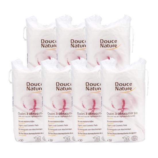 Dusnatur Organic Oval Cotton Pads 50 Sheets X 7 Packs (organic Cotton Pads)