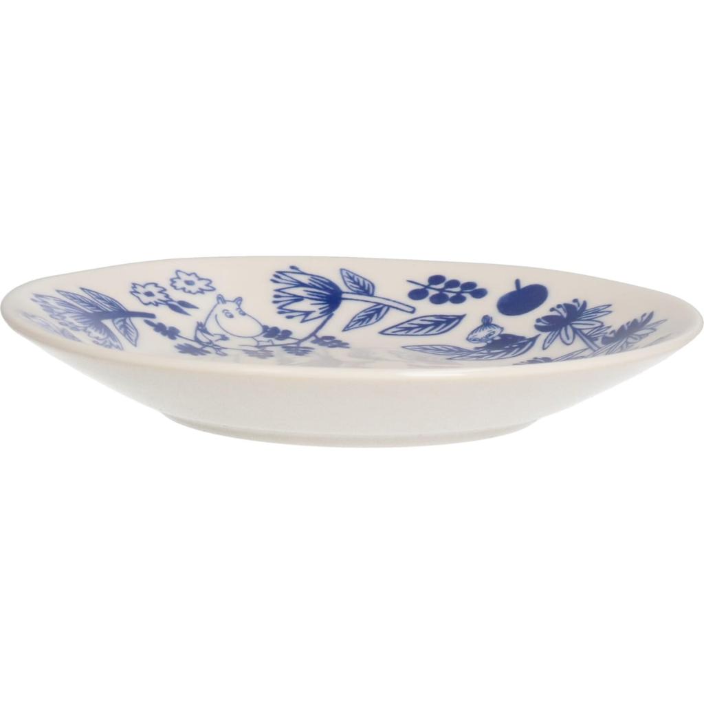 Yamaka Shoten Yamaka Moomin Nordic Day Made In "Blue Flora" Plates, 13.5cm, 5-Piece Set, Style, Mother's Gift, Japan, MM7000-57