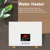 Instant Water Heater 3KW Mini Electric Tankless Water Heater Wall-Mounted with LED Display 3-Level KTY