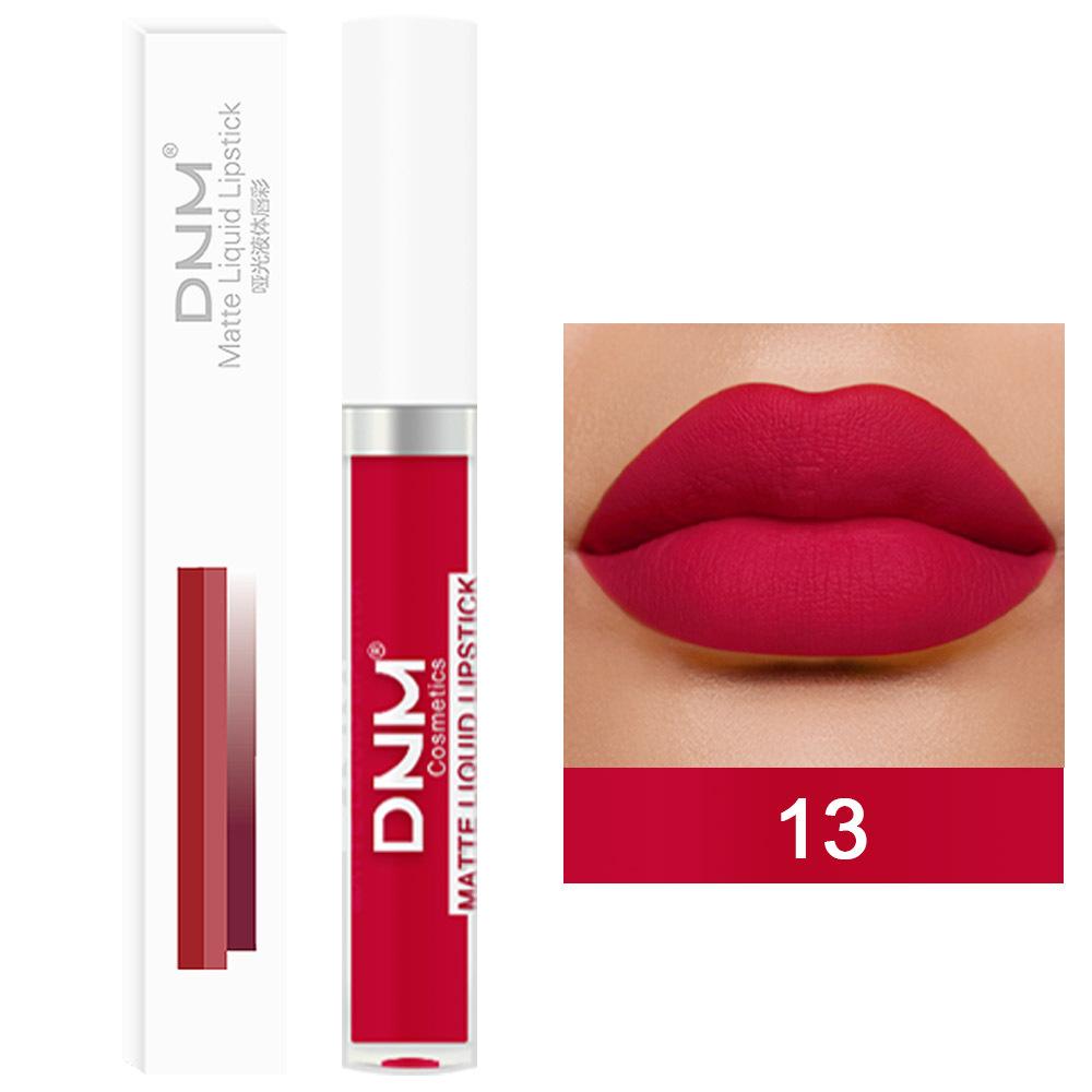 DNM 19 Colour Matte Lip Gloss Waterproof Long Lasting Non-Fading Lip Glaze Multicolour Non-Stick Lipstick