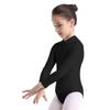 Child Long Sleeve Mock Neck Professional Ballet Dance Leotard Girls Gymnastics Bodysuit Unitard