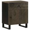 VidaXL Bedside Table Black 50x33x60 Cm Solid Mango Wood, Side Table, Bed Cabinet, Side Table for the 4017692