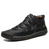 Fashion New Large Size 100% Cowhide Men's Leather Shoes Fashion Casual Thick Sole Business Casual Shoes Comfortable High Top Men's Shoes
