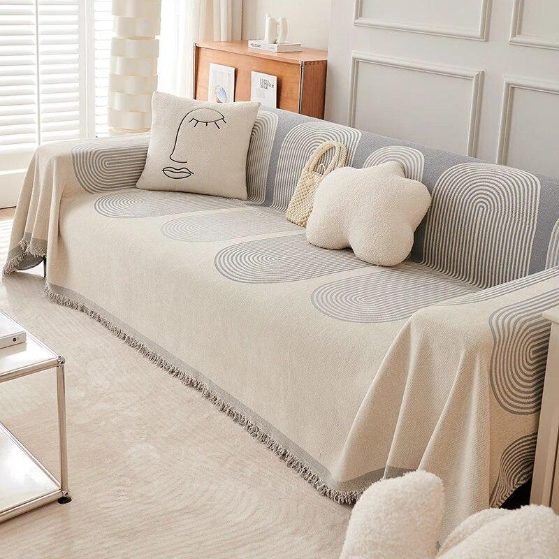 Sofa Towel for All Seasons Simple Ins Style Anti Cat Scratch Sofa Dustproof Sofa Blanket