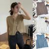 Casual Women's Tank Top Single Breasted Retro V Neck Knitted