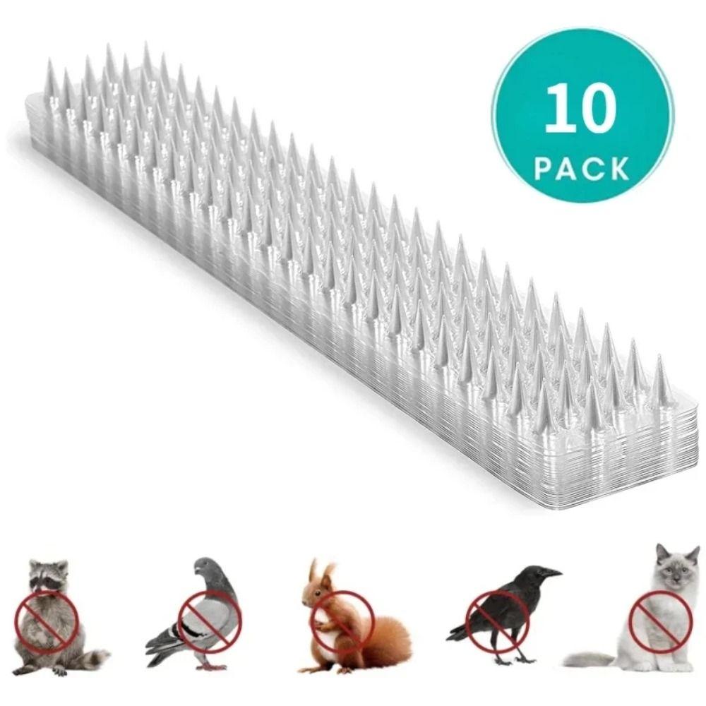 10/20Pcs Strips Bird Spike Repellent Plastic Bird Control Spikes Anti Pigeons Away Spikes