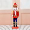 Wooden Nutcracker Ornament Figurine Xmas Gift Classic Tabletop 14 Inch Art Christmas Decor Puppet