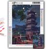 DIY 5D Diamond Painting Chinese Style Building Cross Stitch Kit Full Drill Embroidery Mosaic Art Picture of Rhinestones Gift