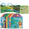 Reusable Cartoon Sticker Book for Kids Multiple Scenos DIY Puzzle Game Educational Learning Classic Toys for Child Age 2-4 Gifts