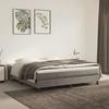 3144345 vidaXL Divan Bed and Mattress Light Grey 180x200cm Velvet