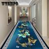 3D Plant Hallway Carpet Pastoral Rugs Corridor Floor Mat Soft Aisle Stairs Anti-slip Long
