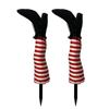 Halloween Party Decor 2 Pack Witch Legs Prosthetic Ornament for Outdoor Yard Featuring Foam and Fabric for Reusable Use