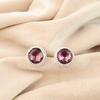 Rhodolite Gemstone 925 Sterling Silver Jewelry Handmade Stylish Earrings 0.53" EE-147-12
