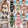 2024 Stylish European and American Women's Beach Wrap Dress - Holiday Print Style