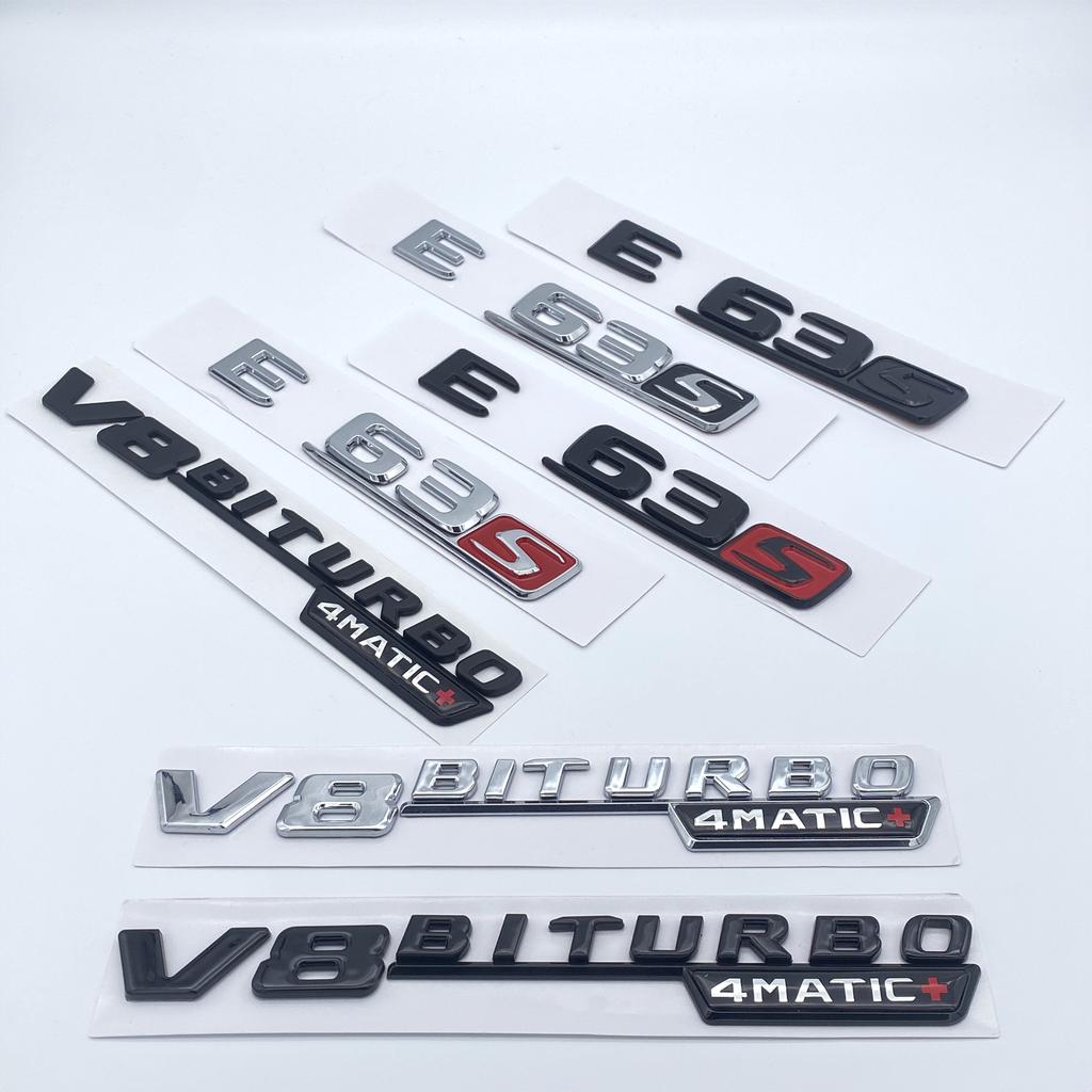 2017+ Flat ABS Trunk Emblem Badge Sticker GLC43 GLC63 GLC63s V8 Biturbo 4matic for Mercedes Benz AMG X253 Car Logo