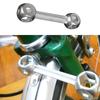 Zinc Alloy Hexagonal Bone Wrench 10-Hole Socket Wrench Durable Bicycle Wrench