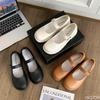 Summer New 2025 Fashion Flat Shoes Soft Soled Anti Slip Wear Resistant Women Shoes Simple Thick Soled One Line Button Sandals