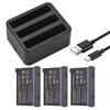 Panoramic Camera Battery & Charger Kit with 3-slot Battery Charger + 3pcs Batteries 3.85V 2500mAh +