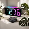 RGB Digital Alarm Clock Super Loud Vibrating Clock with Mood Light 2 Snooze Alarms USB Powered Table Clock for Heavy Sleeper