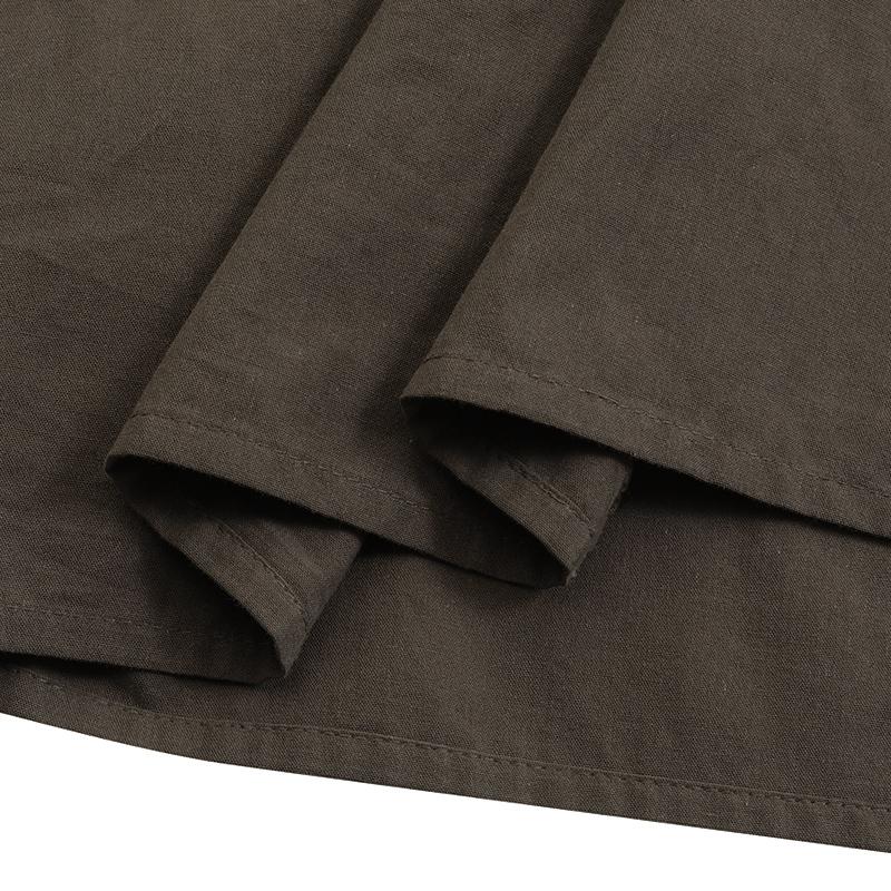 Women Cotton A-line Skirts Summer Loose Casual Elastic Waist Long Skirts