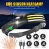 3000lm LED Sensor Headlamp USB Rechargeable Multifunctional Head Torch Outdoor Camping Fishing Hunting COB Headlight Work Light
