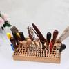 Leather Craft Tool Holder Case Painting Brush Wood Home DIY Leathercraft Stand Rack