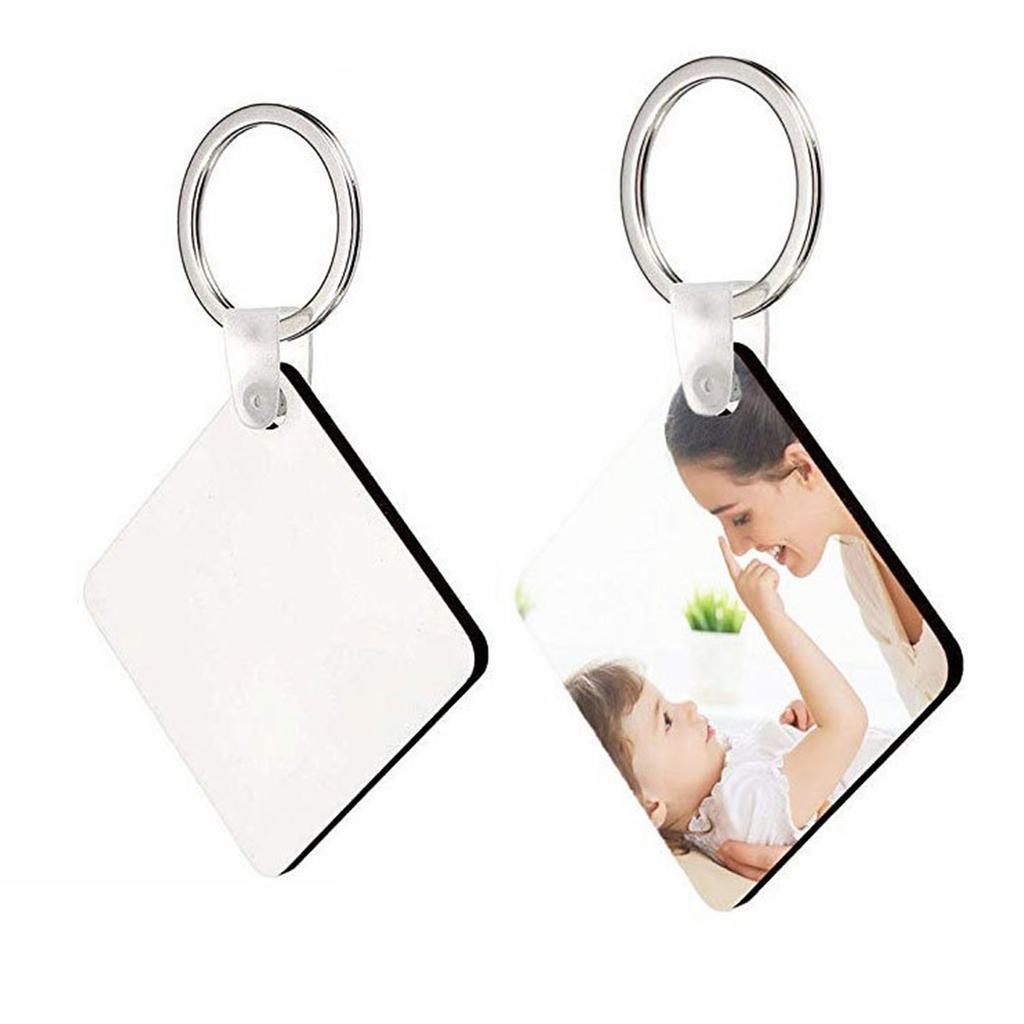 Blank Keychain DIY MDF Blank Keyring Valentine's Day Graduation Day Gift