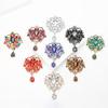 Crystal Glass Pendant Brooch for Women Unisex Rhinestone Pins Banquet Party Backpack Gifts Jewelry Accessories