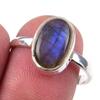 Natural Labradorite Gemstone Handmade 925 Solid Sterling Silver Ring Size 8 R5Z09